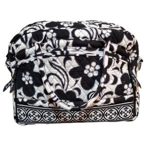 Very‎ Bradley Retired Black & White Floral Design Large Tote Boho